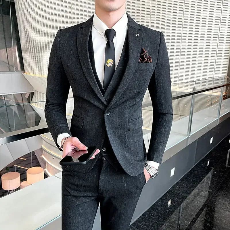 Boutique 5XL(Blazer + Vest + Trousers) Men's Elegant Fashion Business A Variety of Gentlemen Casual Formal Suit Three - piece Suit - SHOWLU FASHION STORE