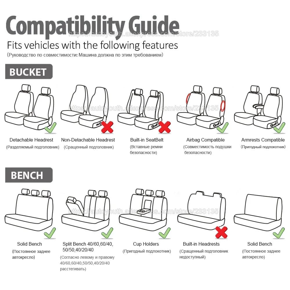 Brand Embroidery Car Seat Covers Set Car Organizer Universal For golf 4 For Citroen C4 For izh 2126 For Hyundai Ai 20 For Honda - SHOWLU FASHION STORE