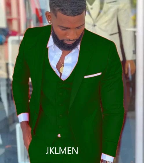 Bright Orange Notch Lapel Men Suit Costume Homme Wedding Dress Tuxedos Terno Masculino Slim Fit Groom Prom Party Blazer 3 Pcs - SHOWLU FASHION STORE