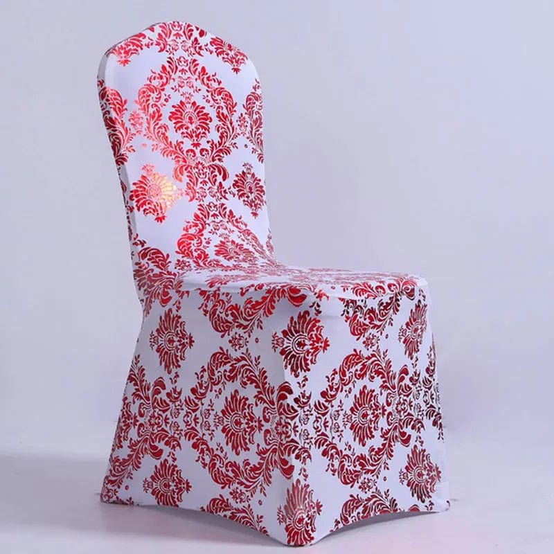 Bronzing Gold Printed Chair Cover Stretch Spandex Universal Wedding Chair Covers For Restaurant Banquet Hotel Dining Party - SHOWLU FASHION STORE