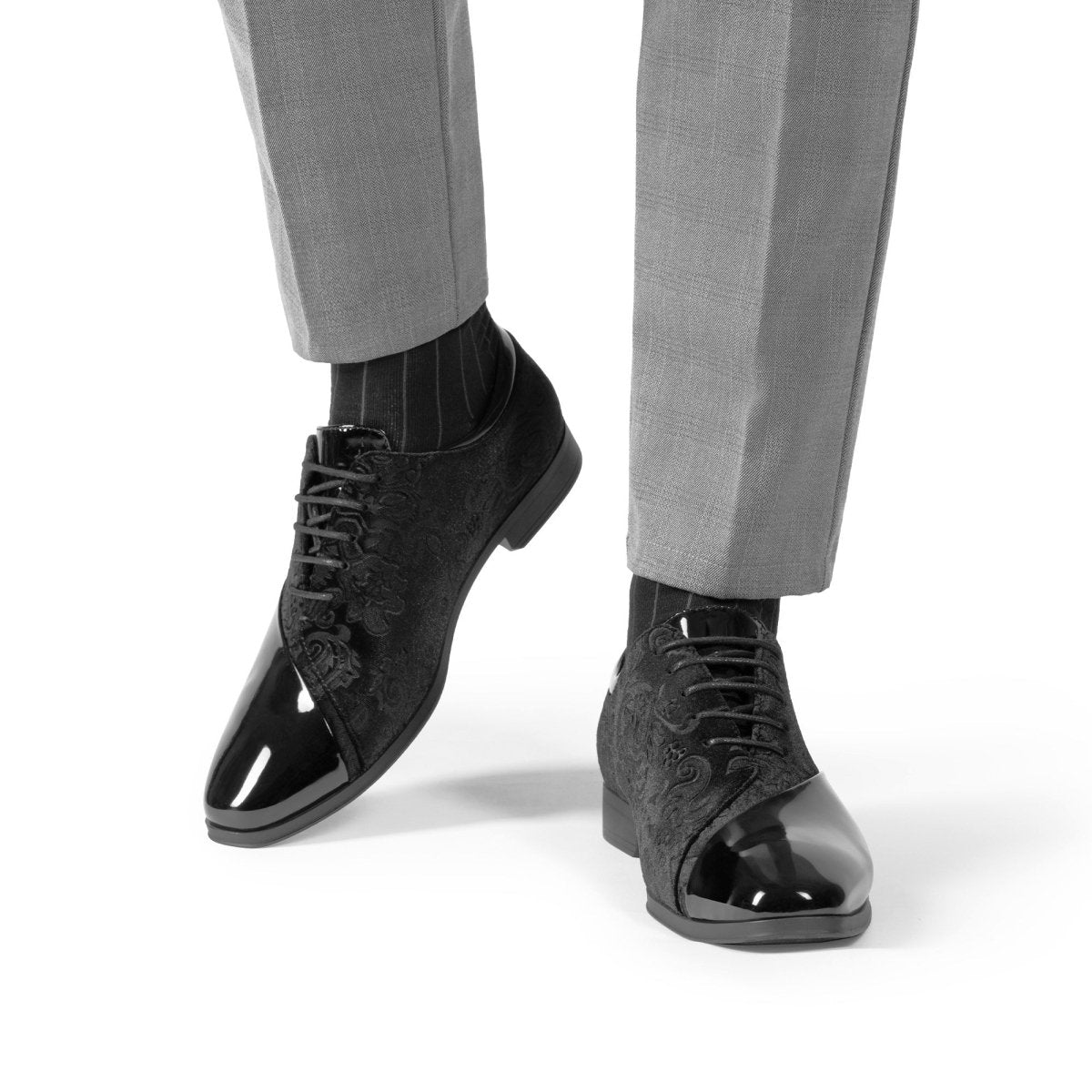 Bruno Marc Men's Dress Tuxedo Shoes Classic Patent Velvet Lace - up Formal Caden Oxford - SHOWLU FASHION STORE