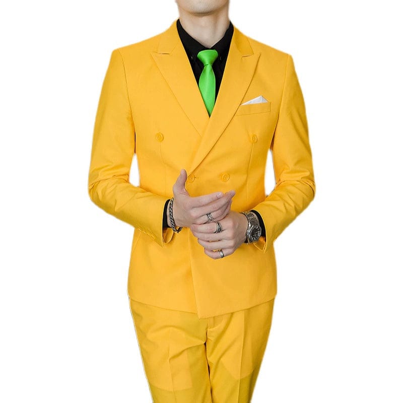 Business Plus Size Double - Breasted Business Suit - SHOWLU FASHION STORE