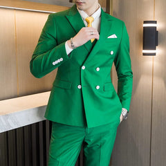 Business Plus Size Double - Breasted Business Suit - SHOWLU FASHION STORE