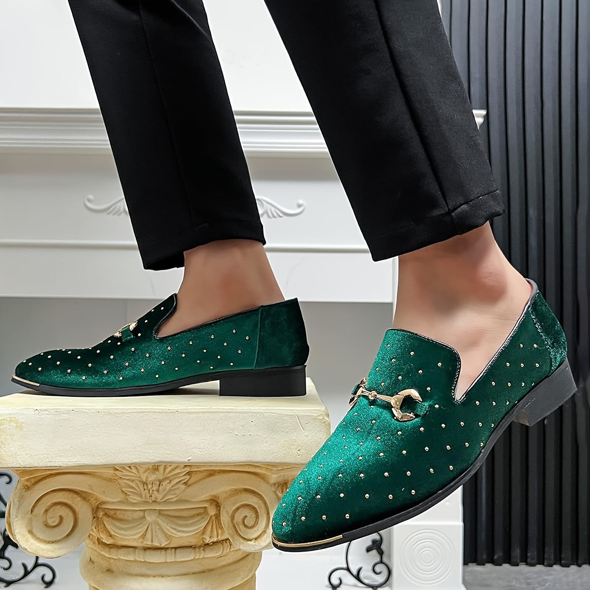 Plus Size Mens Comfy Slip-On Loafers - Soft Upper, Non-Slip Durable Rubber Sole, Breathable Lining, Formal yet Casual, Ideal for Outdoor Activities and Daily Wear SHOWLU FASHION STORE
