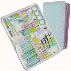 Manicure Set 30-Piece Nail Clippers Pedicure Kit Manicure Kit Professional Nail Kit for Toenail Fingernail Facial Care