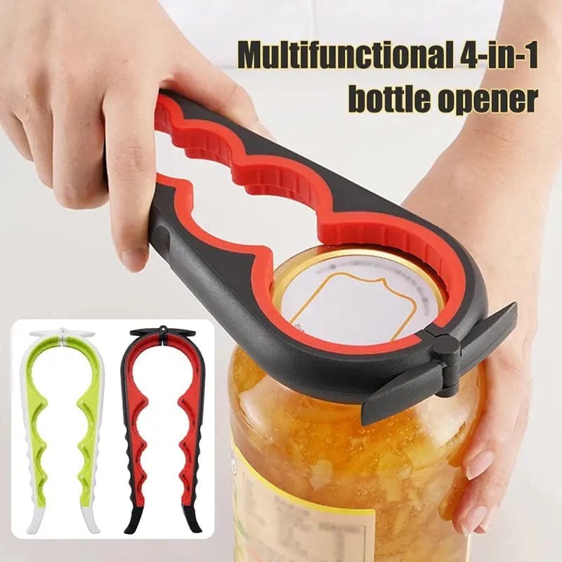 Can Opener Multi Functional Four In One Beverage Bottle Opener Cap Twister Four Position Can Opener Anti Slip Cap Twister - SHOWLU FASHION STORE