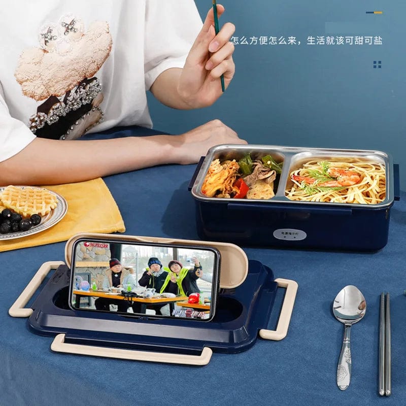 Car Home Dual Use Stainless Steel Electric Lunch Box - SHOWLU FASHION STORE