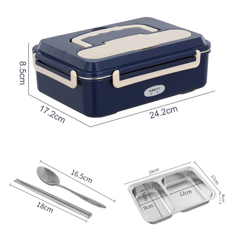 Car Home Dual Use Stainless Steel Electric Lunch Box - SHOWLU FASHION STORE