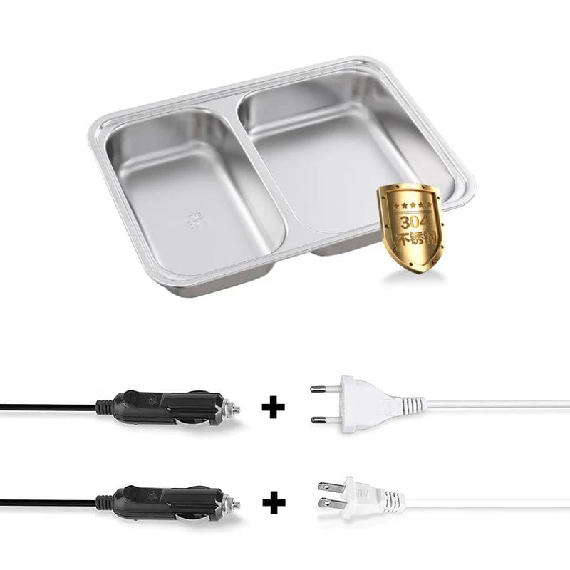 Car Home Dual Use Stainless Steel Electric Lunch Box - SHOWLU FASHION STORE