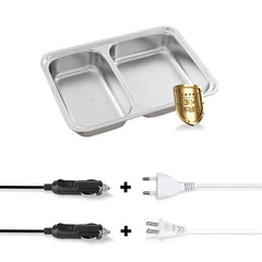 Car Home Dual Use Stainless Steel Electric Lunch Box - SHOWLU FASHION STORE