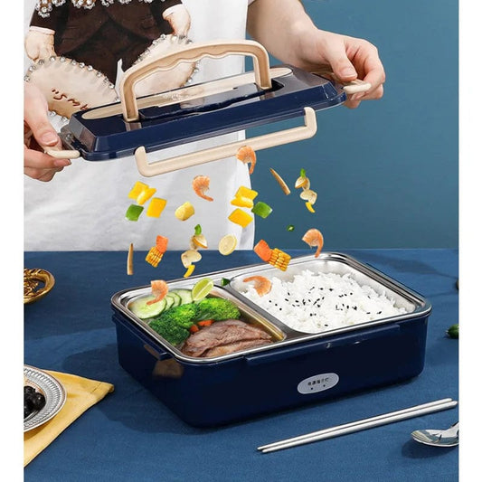 Car Home Dual Use Stainless Steel Electric Lunch Box - SHOWLU FASHION STORE