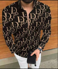 Casual Long Sleeve Floral Shirt for Men Casual Long Sleeve Printed Shirt Men - SHOWLU FASHION STORE