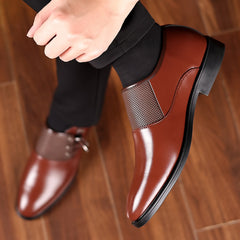 [Durable Build] Men's Fashion Business Casual Loafers - Slip-On, Rubber Sole,, Breathable Mesh Detailing, Rounded Toe, All-Season Comfort, Brown SHOWLU FASHION STORE