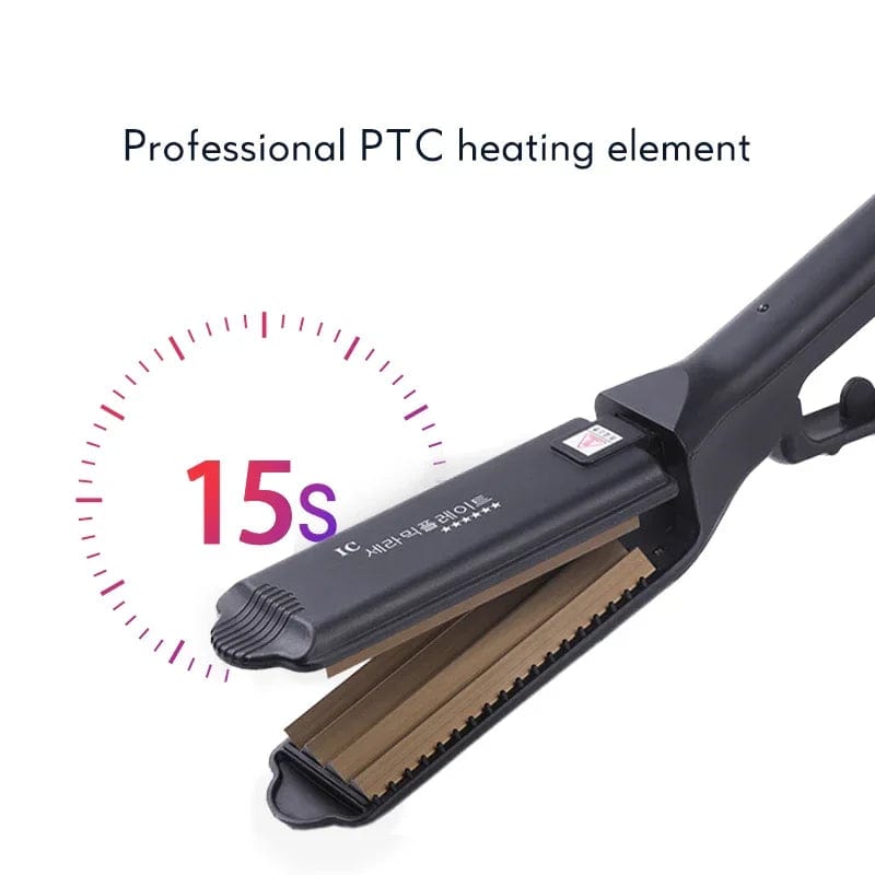 Ceramic Crimper Iron For Fluffy Hairstyle Curling Iron Corrugation Plate Crimper Hair Irons Anti Static Hair Crimping Iron - SHOWLU FASHION STORE