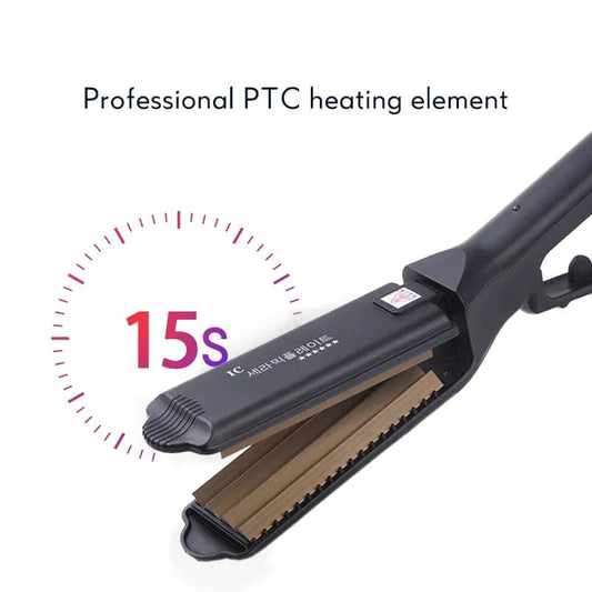 Ceramic Crimper Iron For Fluffy Hairstyle Curling Iron Corrugation Plate Crimper Hair Irons Anti Static Hair Crimping Iron - SHOWLU FASHION STORE