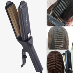 Ceramic Crimper Iron For Fluffy Hairstyle Curling Iron Corrugation Plate Crimper Hair Irons Anti Static Hair Crimping Iron - SHOWLU FASHION STORE