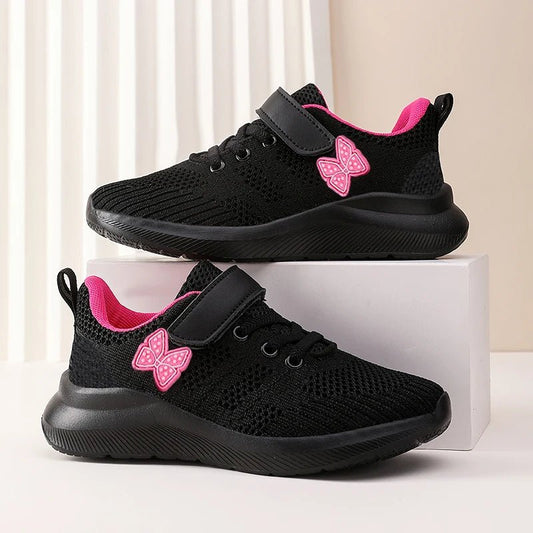 Children's sports shoes, girls' breathable leisure shoes, outdoor sports shoes, mesh surface anti slip fashionable running shoes - SHOWLU FASHION STORE
