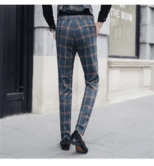 Coat Vest Pants 2024 Men's Fashion Boutique Stripes Wedding Suit Three Pieces Set Male Business Casual Blazers Jacket Trousers - SHOWLU FASHION STORE