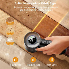 coldSky Rechargeable Fabric Shaver Electric Lint Remover with Digital Display Sweater Shaver Lint Shaver for Clothing Blanket - SHOWLU FASHION STORE