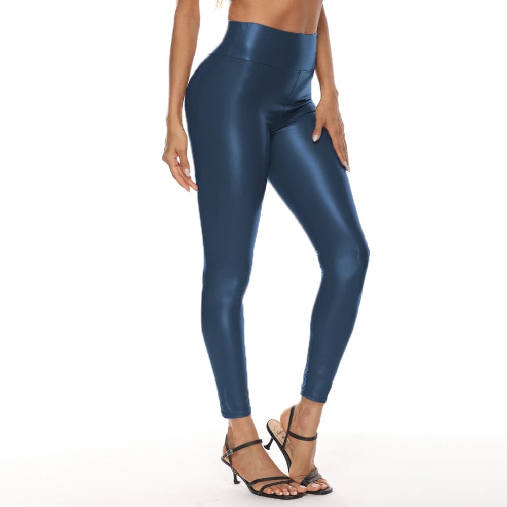 Colorful Faux Leather Pants Women High Waist Skinny Hip Lifting Leggings Pencil Jeggings Stretchable Imitation Leather Trousers - SHOWLU FASHION STORE