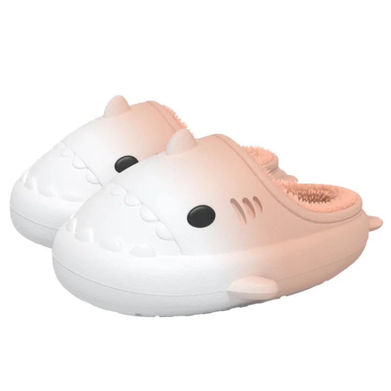 Comwarm Shark Plush Slippers For Women Men Autumn And Winter Warm Cartoon Cotton Slipper Non - Slip Waterproof Outdoor Home Shoes - SHOWLU FASHION STORE