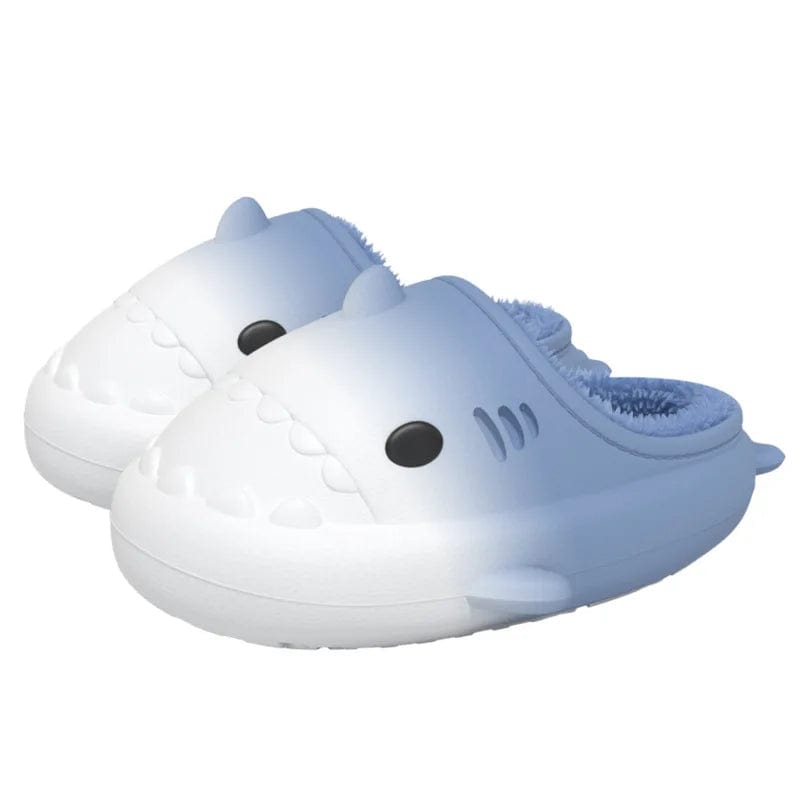 Comwarm Shark Plush Slippers For Women Men Autumn And Winter Warm Cartoon Cotton Slipper Non - Slip Waterproof Outdoor Home Shoes - SHOWLU FASHION STORE