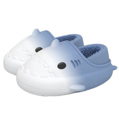 Comwarm Shark Plush Slippers For Women Men Autumn And Winter Warm Cartoon Cotton Slipper Non - Slip Waterproof Outdoor Home Shoes - SHOWLU FASHION STORE