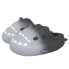 Comwarm Shark Plush Slippers For Women Men Autumn And Winter Warm Cartoon Cotton Slipper Non - Slip Waterproof Outdoor Home Shoes - SHOWLU FASHION STORE