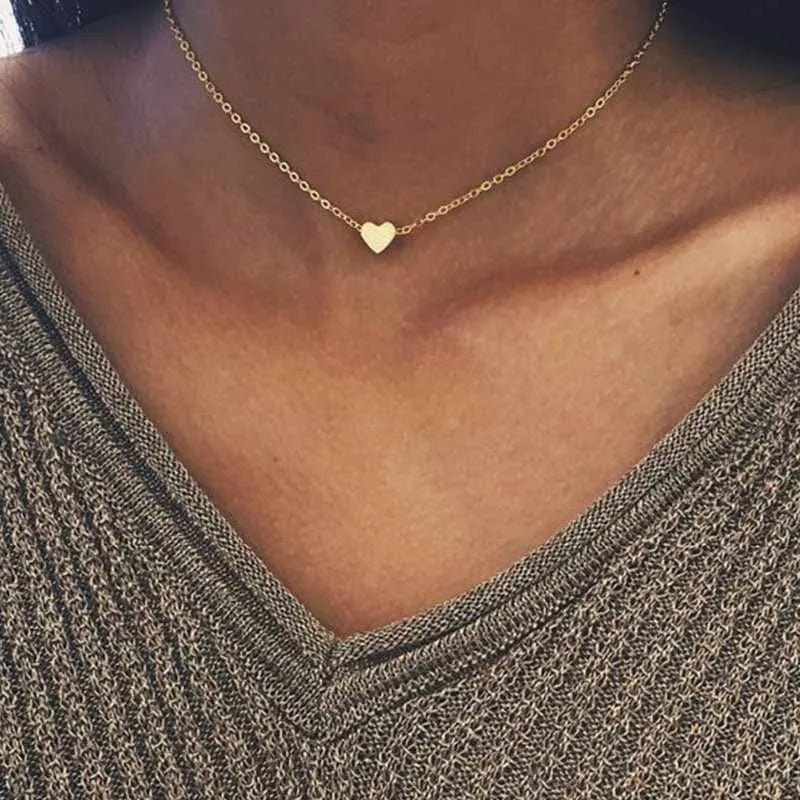 Crystal Zircon Heart Star Charm Layered Pendant Necklace Set for Women Charms Fashion Square Rhinestone Female Vintage Jewelry - SHOWLU FASHION STORE
