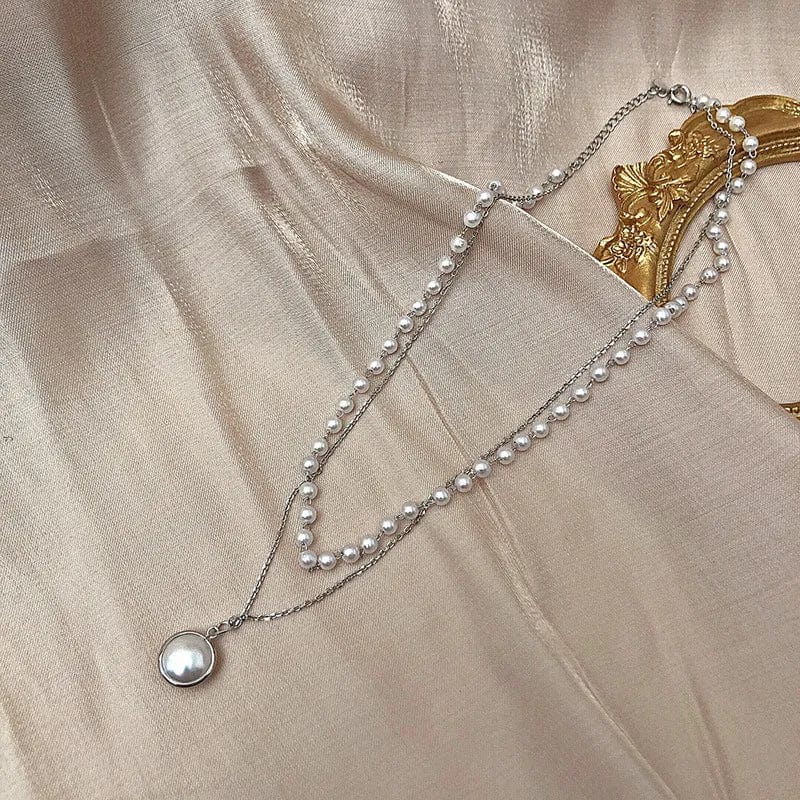 Crystal Zircon Heart Star Charm Layered Pendant Necklace Set for Women Charms Fashion Square Rhinestone Female Vintage Jewelry - SHOWLU FASHION STORE