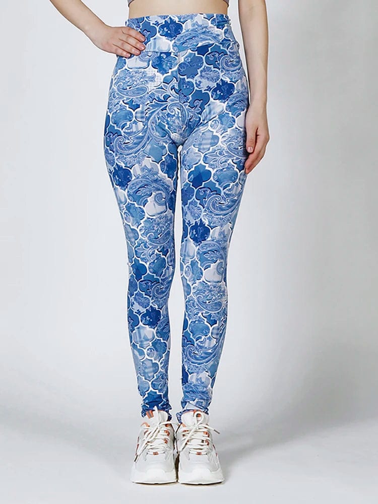 CUHAKCI High Waist Leggings Sportwear Workout Women Jeggings Elastic Pants Leopard Summer Printed Stripe Sexy Fitness Leggins - SHOWLU FASHION STORE