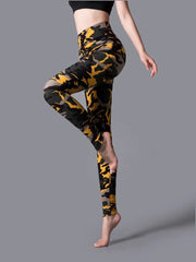 CUHAKCI High Waist Leggings Sportwear Workout Women Jeggings Elastic Pants Leopard Summer Printed Stripe Sexy Fitness Leggins - SHOWLU FASHION STORE