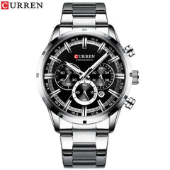 Curren Men's Watch Blue Dial Stainless Steel Band Date Mens Business Male Watches Waterproof Luxuries Men Wrist Watches for Men - SHOWLU FASHION STORE