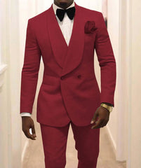 Custom Pour Hommes Made Groomsmen White Pattern Groom Tuxedos Shawl Lapel Suits 2PCS Wedding ( Jacket+Pants )Costume Homme - SHOWLU FASHION STORE