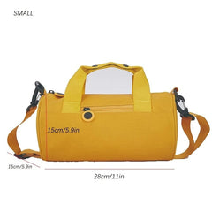 Cylinder leisure bag, shoulder travel bag, Oxford cloth material, for dance, yoga, swimming, fitness, travel - SHOWLU FASHION STORE