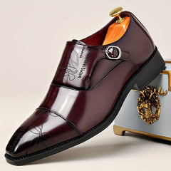 Fashionable Large Size Men'S Casual Shoes with Buckle Design, Beautiful And Elegant, Unique Pattern, Can Be Worn in All Seasons SHOWLU FASHION STORE
