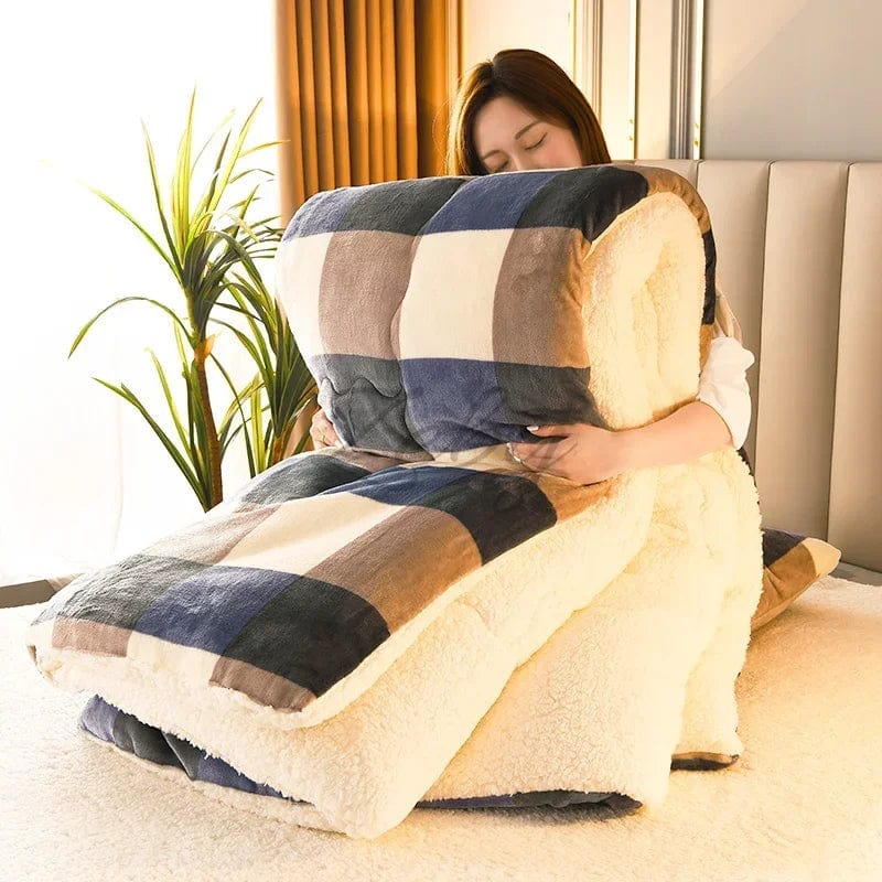 Daisy Super Thick Warm Autumn Winter Blankets for Beds Lambswool Thicken Warmth Blanket Soft Fluffy Weighted Blanket Comforter - SHOWLU FASHION STORE