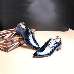 Fashionable And Elegant Men'S Business Pointed-toe Casual Shoes, Large Sizes For Men, Party Shoes With British Style, Crystal And Floral Design. SHOWLU FASHION STORE