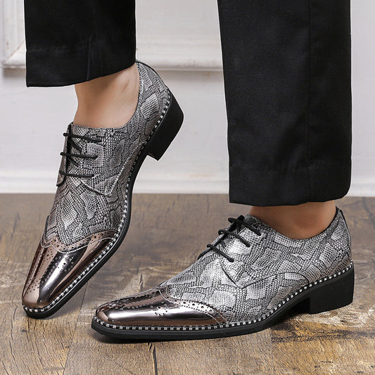 Men'S Classic Striped Oxfords - Low Top Dress Shoes with Rubber Sole and EVA Insole for Business, Party, Vacation - Slip-On Plain Toe Formal Footwear SHOWLU FASHION STORE