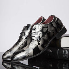Designer Brand Patent Leather Shoes for Men Wedding Party Business Casual Oxfords Plus Size Lace Up Point Toe Office Work Shoes - SHOWLU FASHION STORE