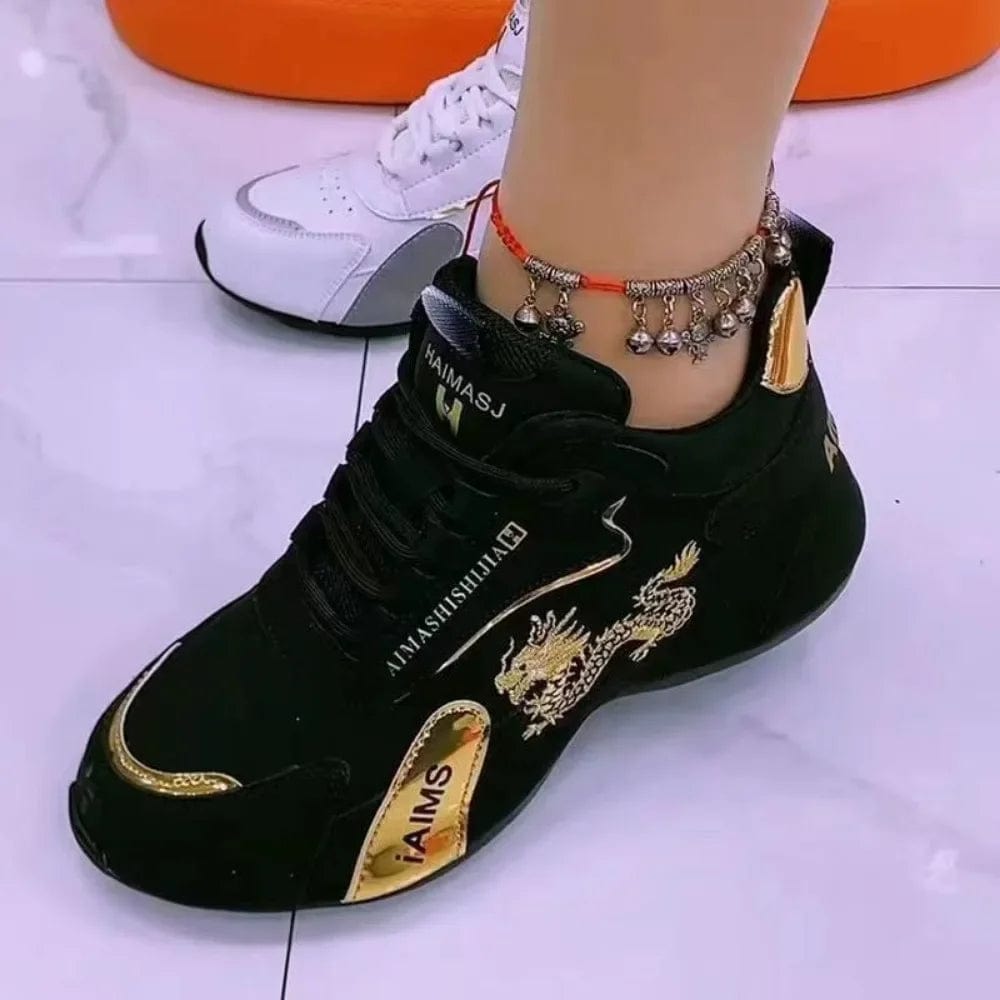 Designer Sneakers for Women Summer Leather Waterproof Casual Sports Shoes Women Lightweight Breathable Non - slip Platform Shoes - SHOWLU FASHION STORE