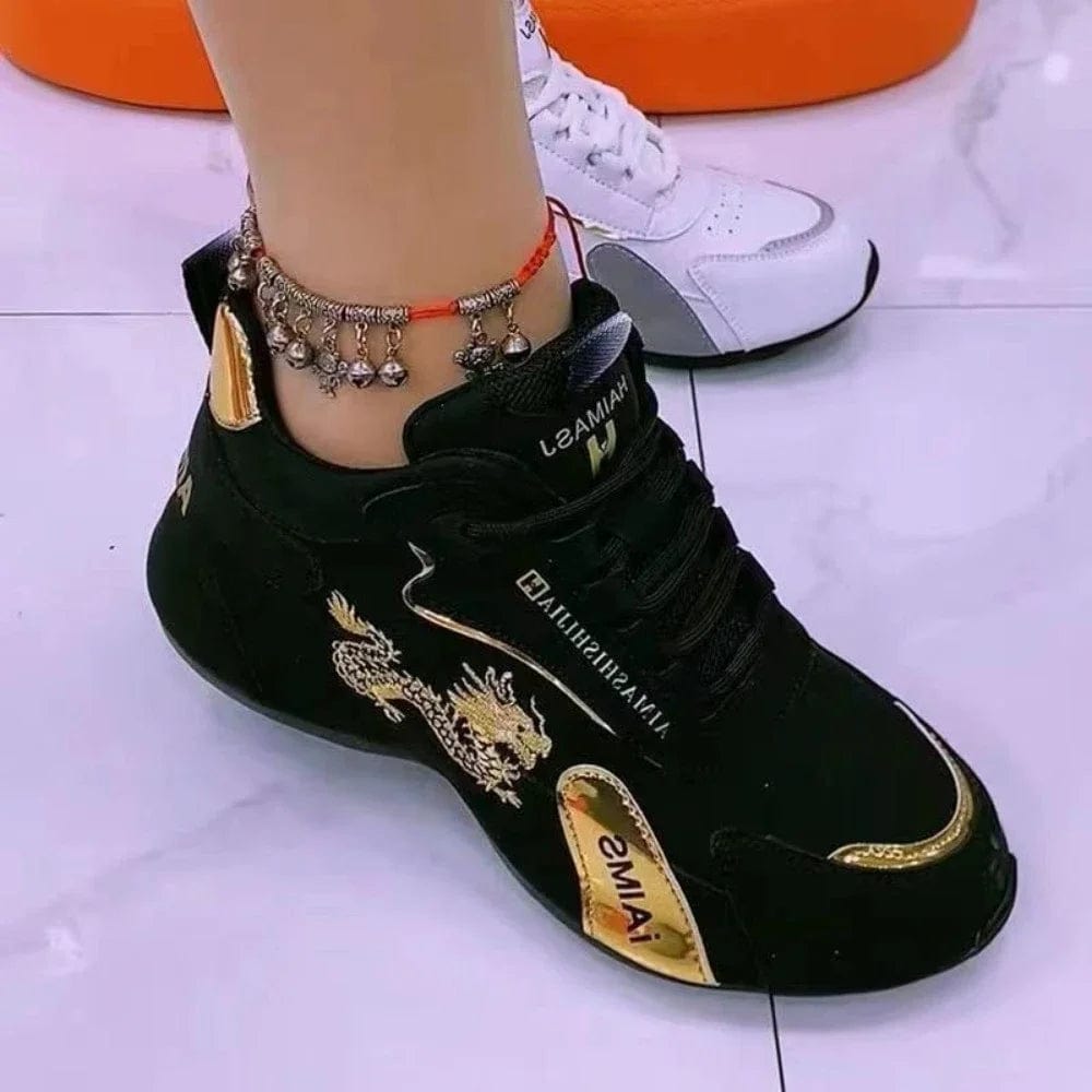 Designer Sneakers for Women Summer Leather Waterproof Casual Sports Shoes Women Lightweight Breathable Non - slip Platform Shoes - SHOWLU FASHION STORE