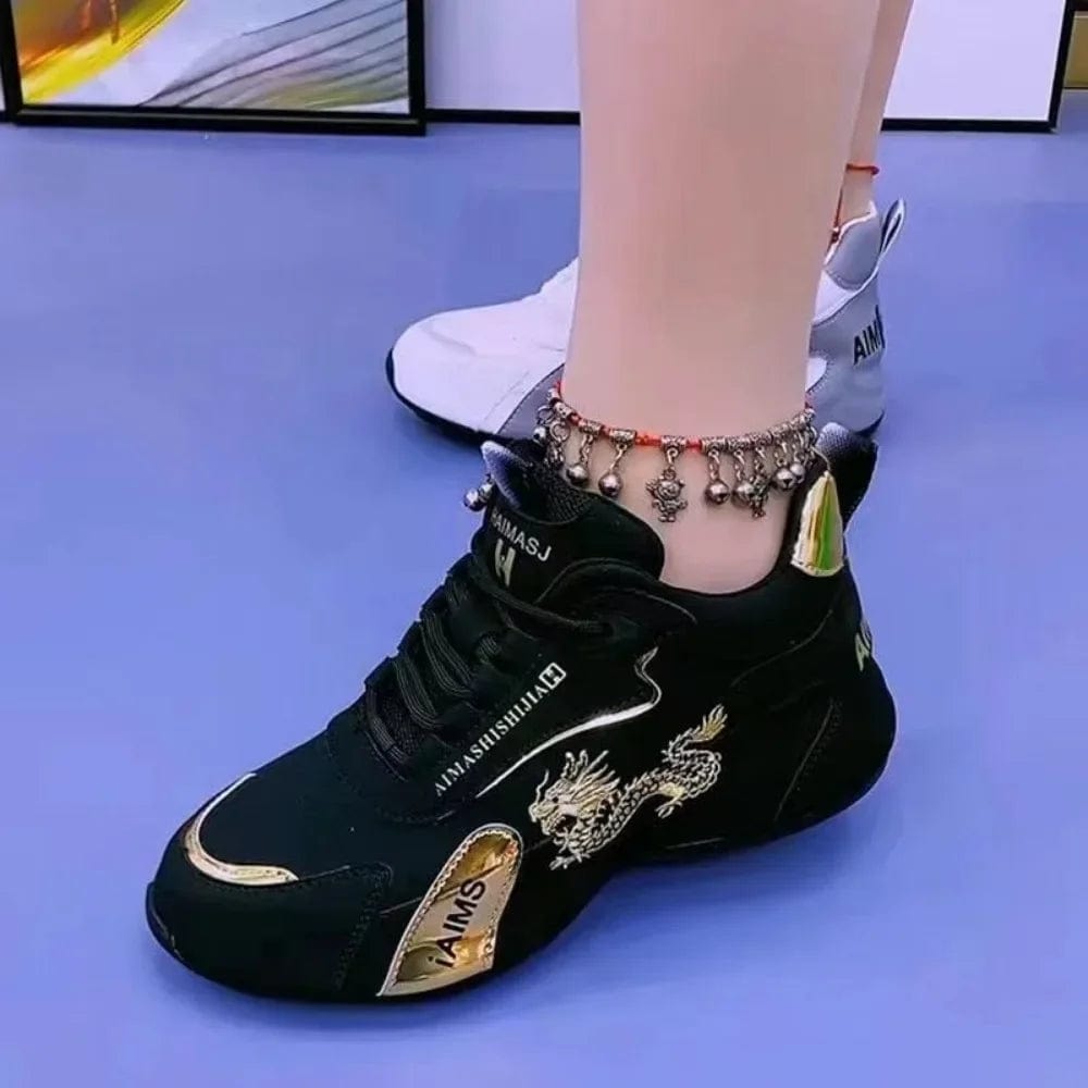 Designer Sneakers for Women Summer Leather Waterproof Casual Sports Shoes Women Lightweight Breathable Non - slip Platform Shoes - SHOWLU FASHION STORE