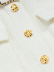 A Stylish White Midi Skirt for Women, Featuring a Unique And Elegant Design, High-Waisted And Straight-Cut, Perfect for Spring.