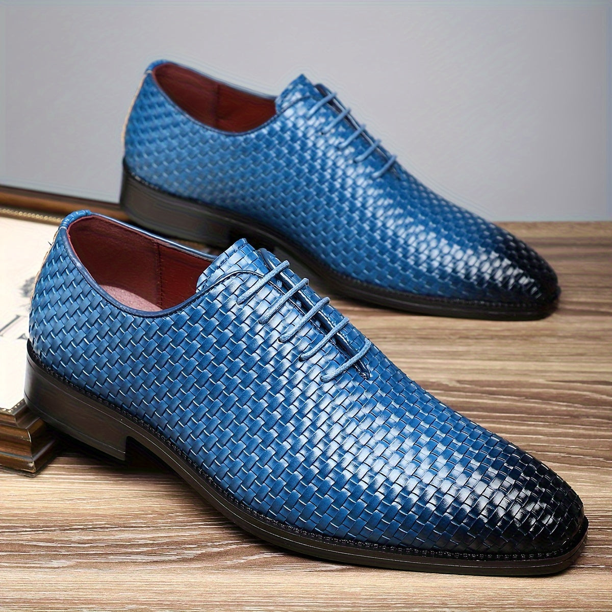 [Non Slip Rubber Sole Shoes] Plus Size Men's Whole-Cut Oxford Shoes, Comfy Non Slip Lace Up Casual Rubber Sole Formal Shoes, Men's Shoes For Banquet, Office, Business Occasion SHOWLU FASHION STORE