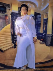 Discount chic and elegant woman dress Luxury rhinestone elegant african dress woman suit african long dress for women - SHOWLU FASHION STORE