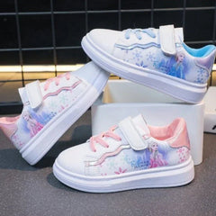Disney Kids Girls Shoes 2024 New Children Sneakers Girls Elsa Frozen Princess Casual Sport Shoes Student Shoes Teen Shoes - SHOWLU FASHION STORE