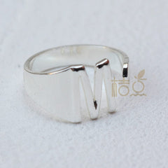 DIY Ornament Accessories Cooperized Silver Ring Letters Ring Open Ring Finger Ring (4532c) - SHOWLU FASHION STORE