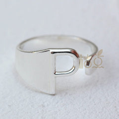 DIY Ornament Accessories Cooperized Silver Ring Letters Ring Open Ring Finger Ring (4532c) - SHOWLU FASHION STORE