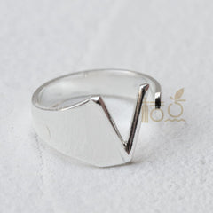 DIY Ornament Accessories Cooperized Silver Ring Letters Ring Open Ring Finger Ring (4532c) - SHOWLU FASHION STORE